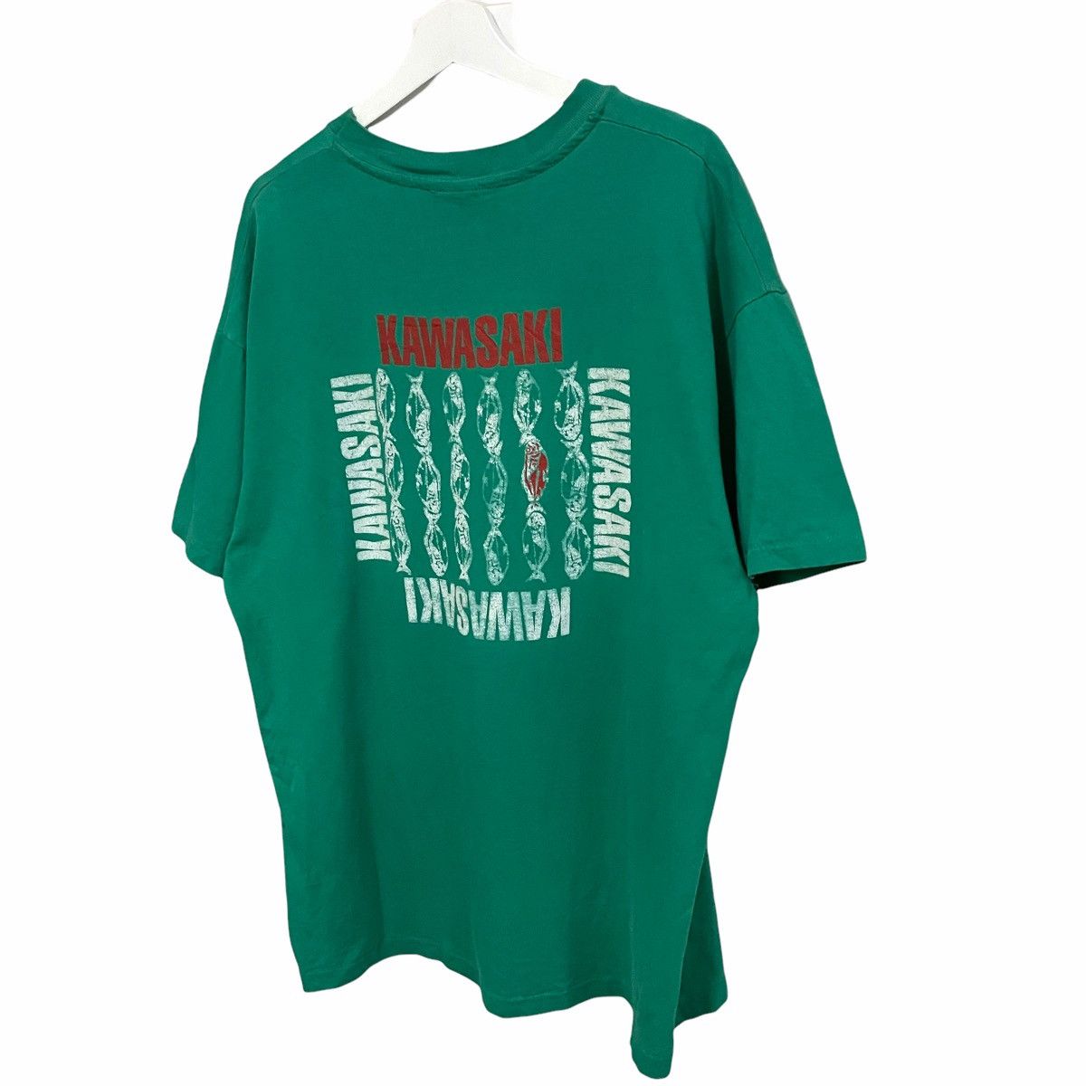 Japanese Brand × Vintage 💥80s HANES KAWASAKI BIG LOGO MOTORSPORT TSHIRT Size US XL / EU 56 / 4 - 3 Thumbnail