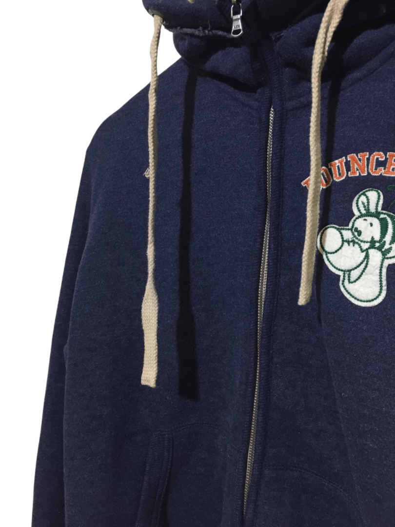 Disney Pooh Tigger Embroided Hoodie Zipper Sweatshirt