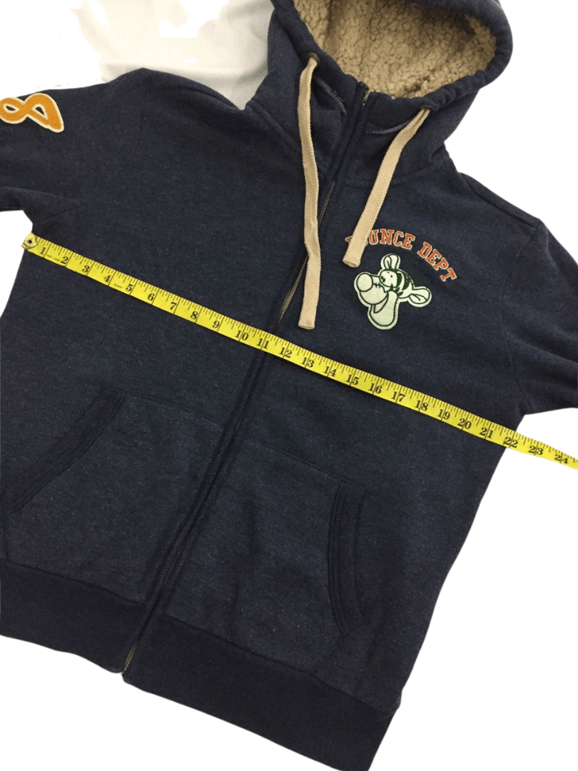 Disney Pooh Tigger Embroided Hoodie Zipper Sweatshirt