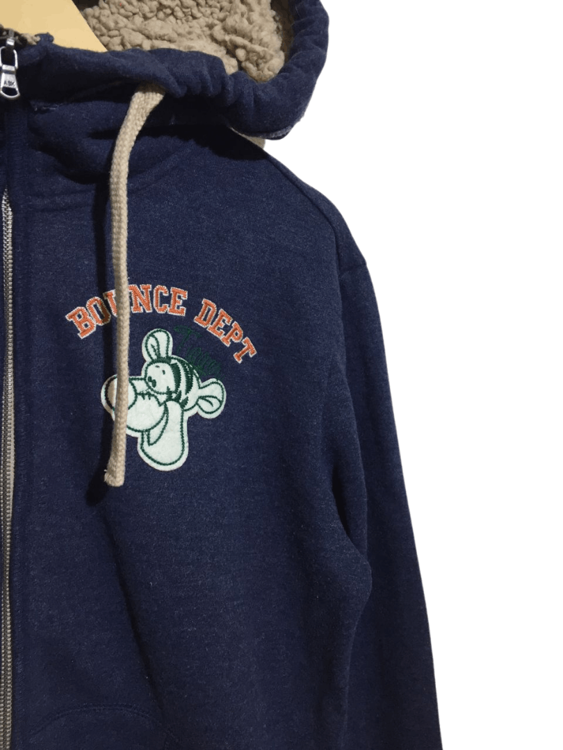 Disney Pooh Tigger Embroided Hoodie Zipper Sweatshirt