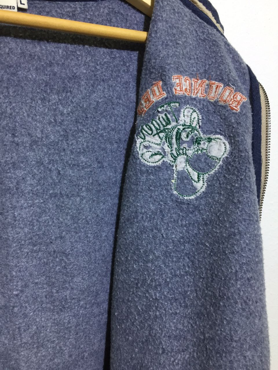 Disney Pooh Tigger Embroided Hoodie Zipper Sweatshirt