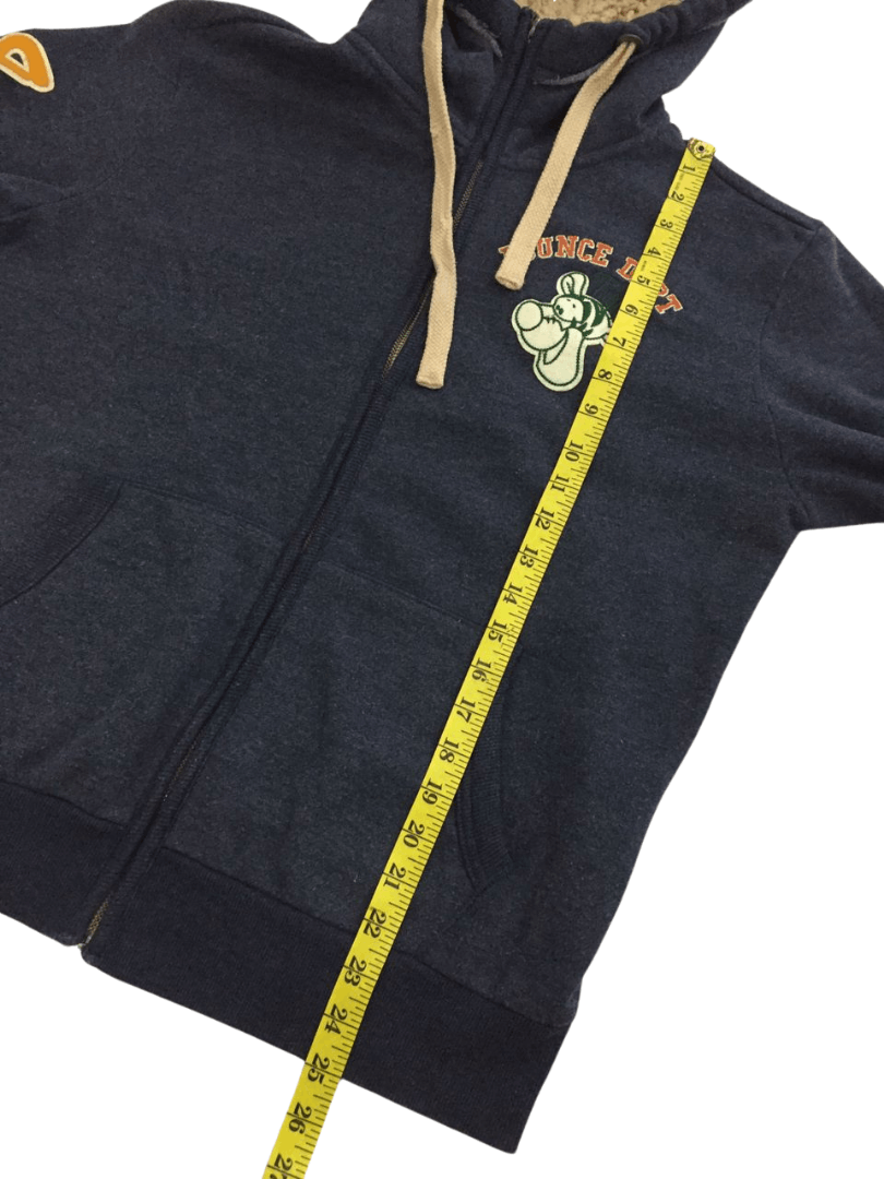 Disney Pooh Tigger Embroided Hoodie Zipper Sweatshirt