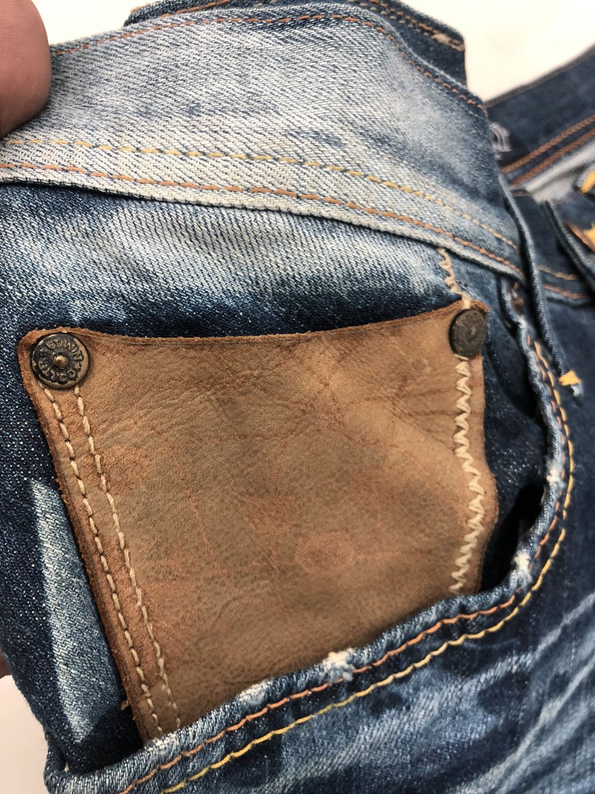 Edwin × Seditionaries Distressed Denim sashiko boro Brand EDWIN BLUE TRIP Size US 34 / EU 50 - 11 Thumbnail