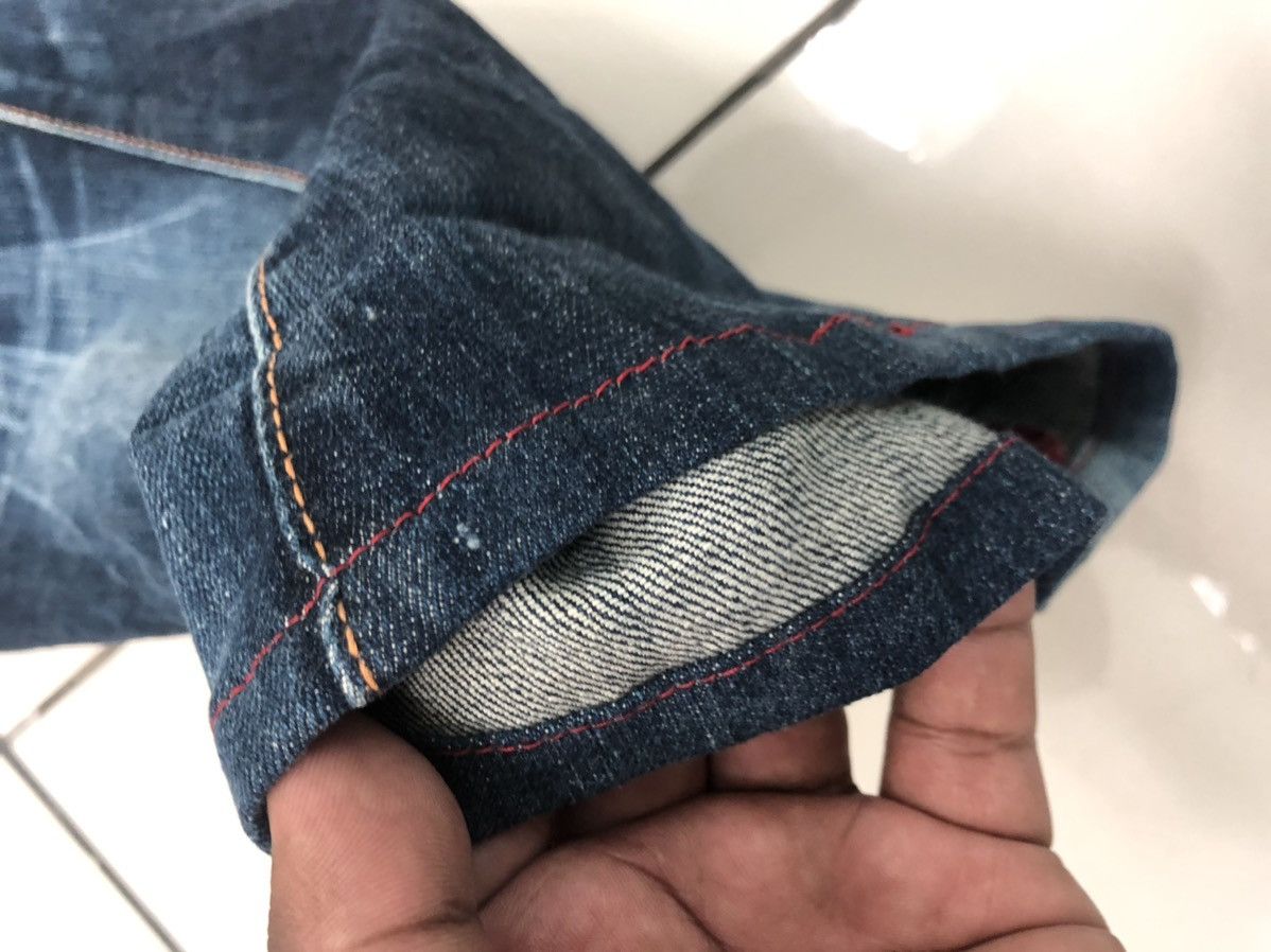 Edwin × Seditionaries Distressed Denim sashiko boro Brand EDWIN BLUE TRIP Size US 34 / EU 50 - 15 Thumbnail