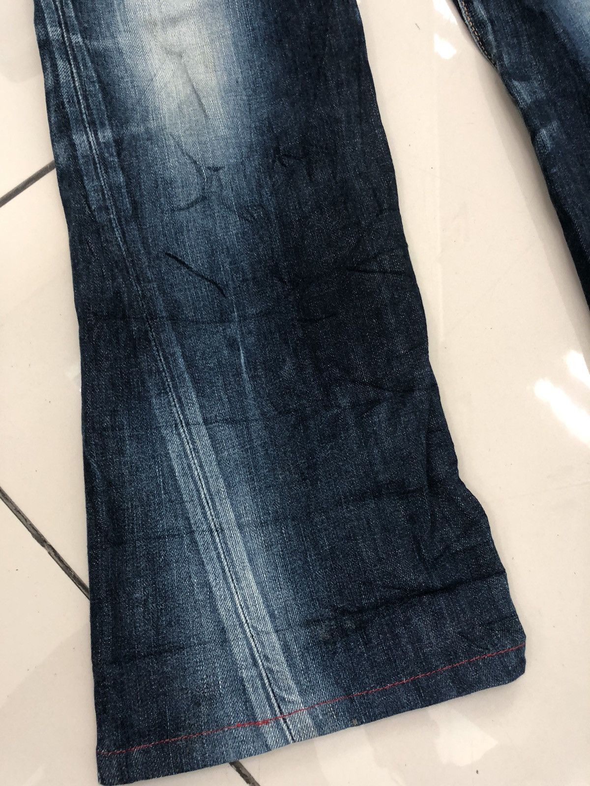 Edwin × Seditionaries Distressed Denim sashiko boro Brand EDWIN BLUE TRIP Size US 34 / EU 50 - 4 Thumbnail