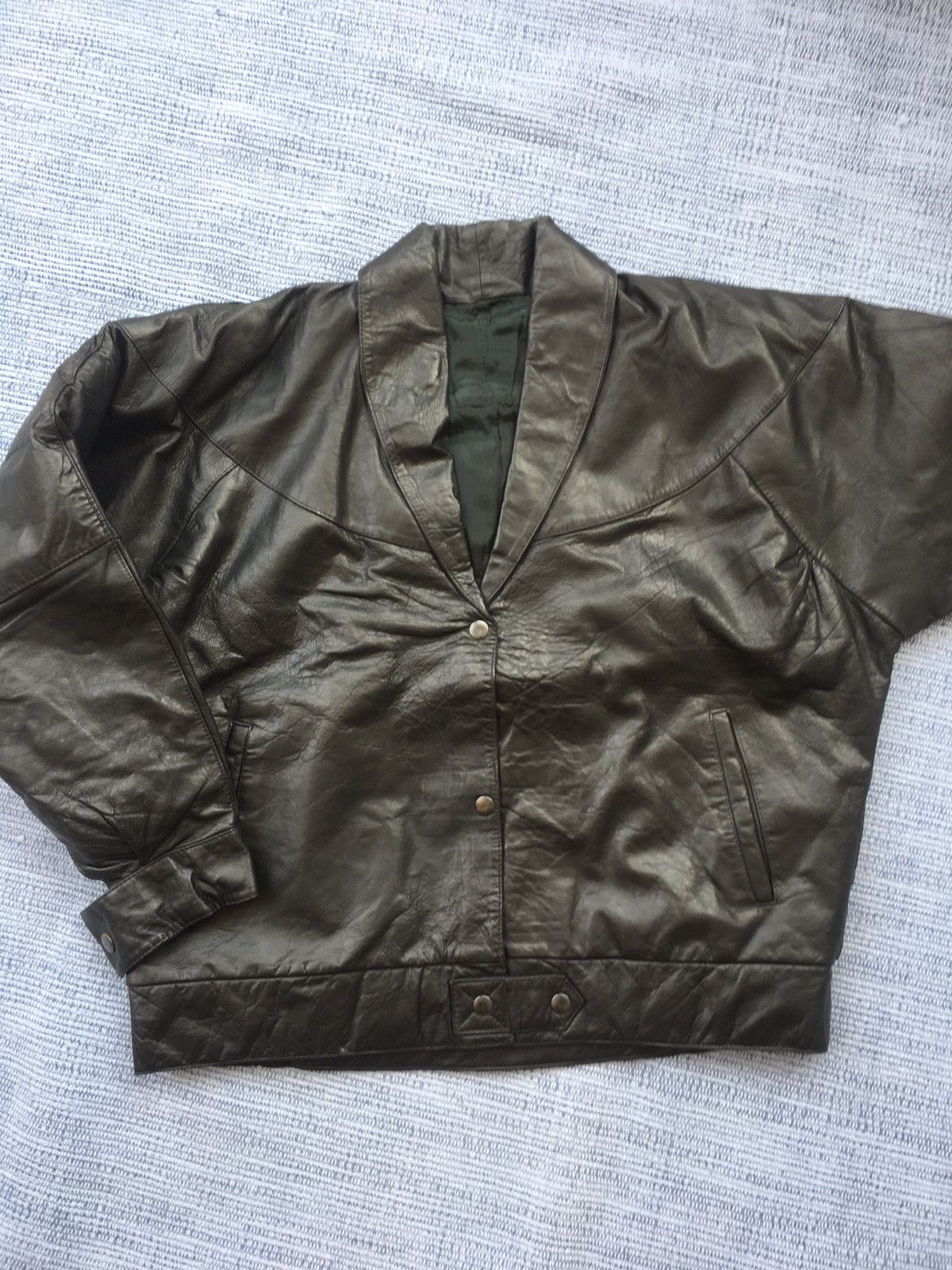Vintage black leather jacket Size US M / EU 48-50 / 2 - 2 Thumbnail