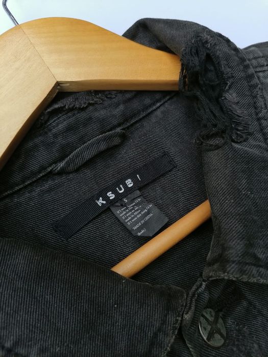 Ksubi Ksubi Oversized Jacket Black Crow Trashed Distressed Denim | Grailed