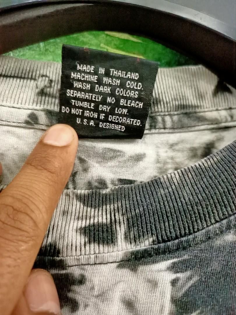 Vintage 90's Army Tanks Camo Tie Dye Fullprint Shirt (RARE) Size US L / EU 52-54 / 3 - 6 Thumbnail