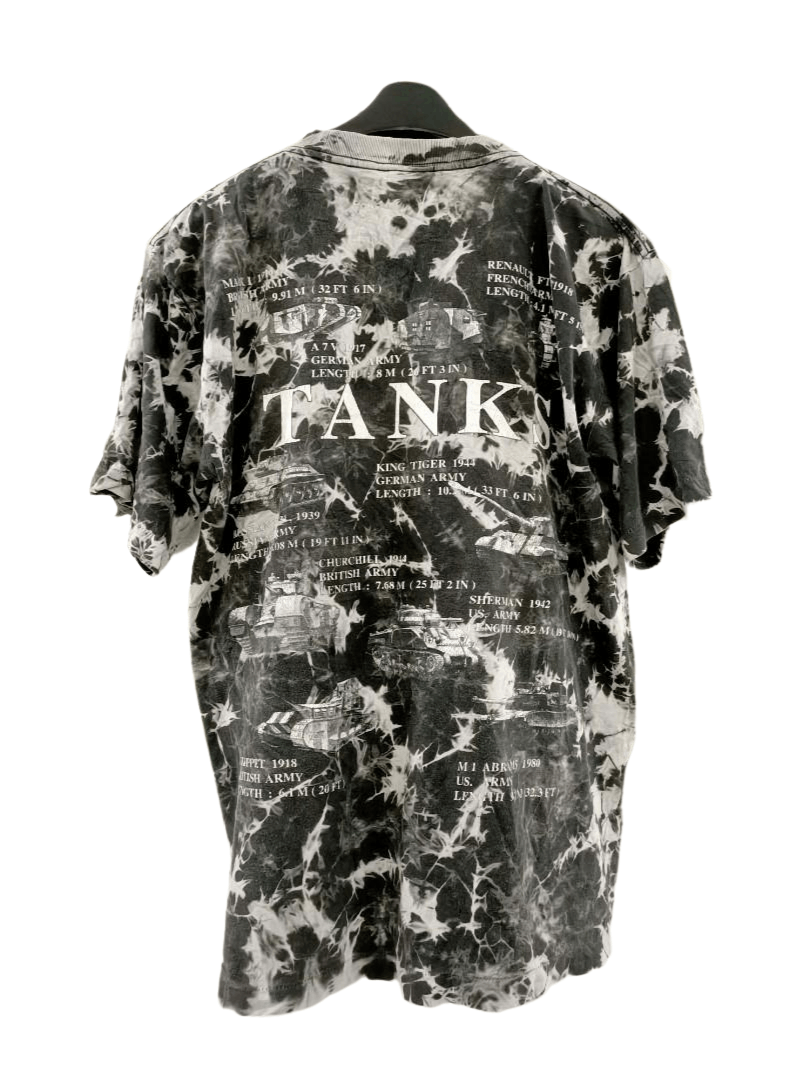 Vintage 90's Army Tanks Camo Tie Dye Fullprint Shirt (RARE) Size US L / EU 52-54 / 3 - 2 Thumbnail