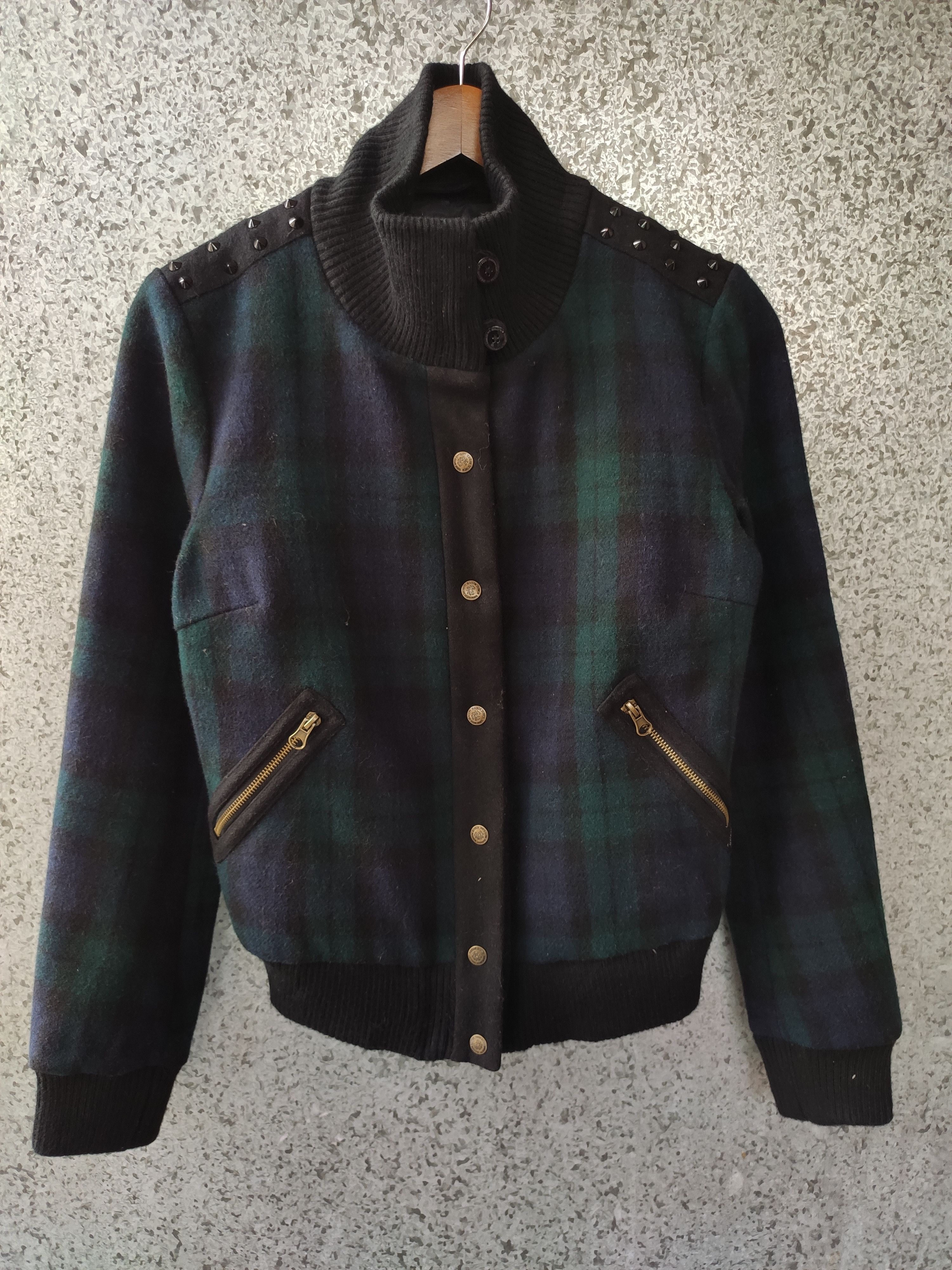 Pre-owned If Six Was Nine X Seditionaries Maison Scotch Wool Jacket Spike Seditionaries In Multicolor