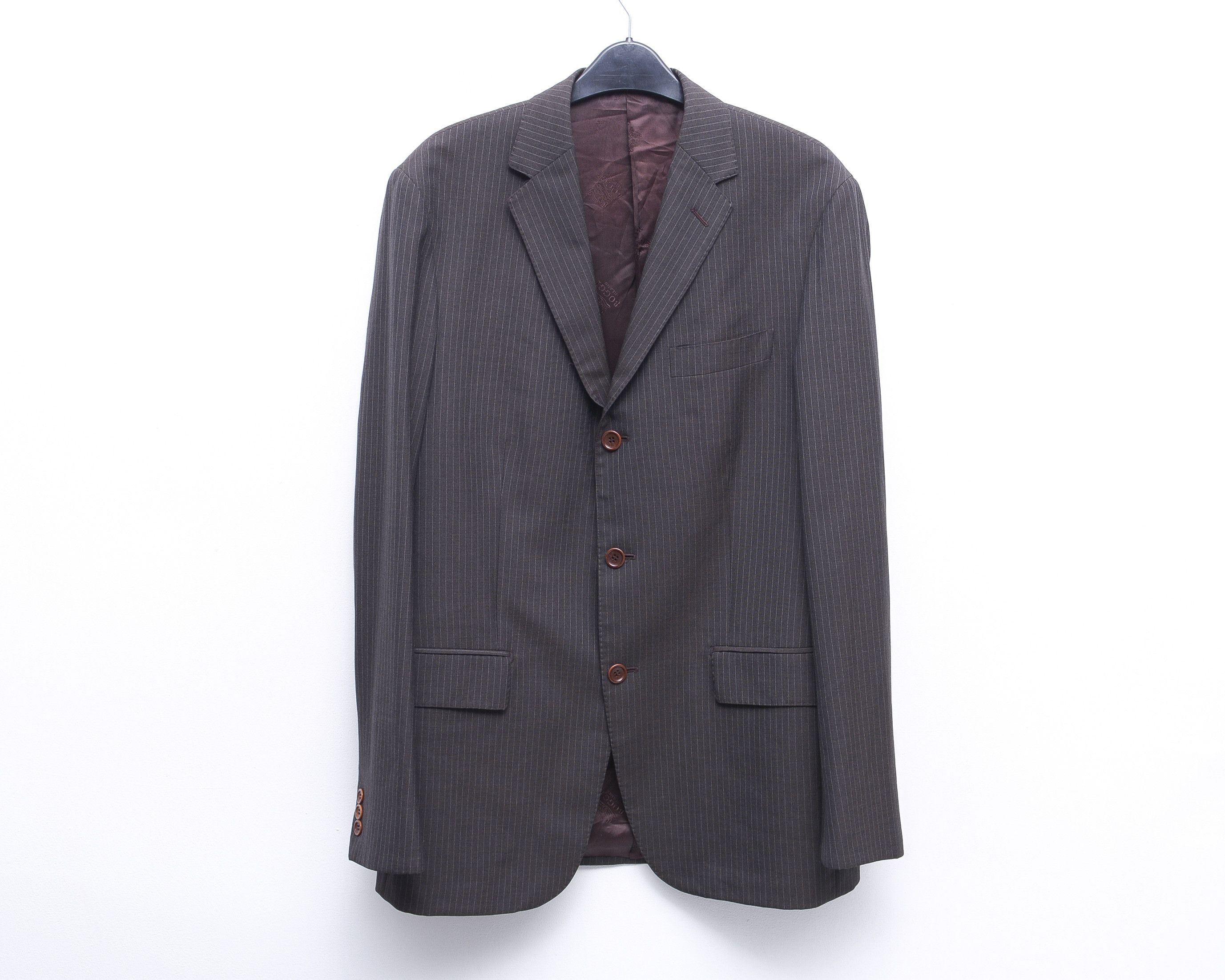 Boggi Pinstriped Suit Jacket Blazer W36 L34 Trousers Pants Size 42R - 3 Thumbnail