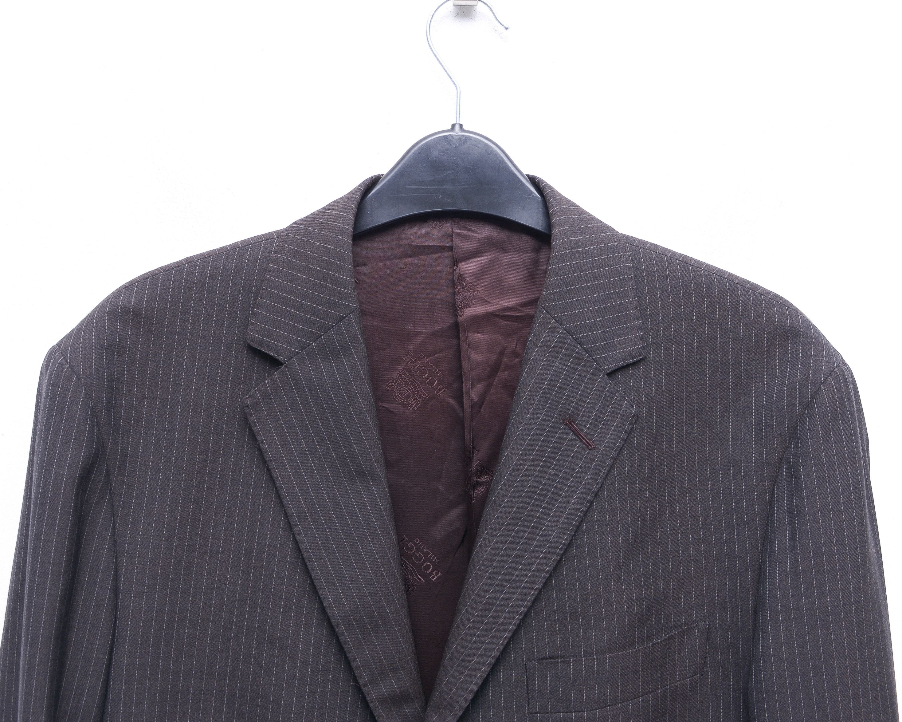 Boggi Pinstriped Suit Jacket Blazer W36 L34 Trousers Pants Size 42R - 4 Thumbnail