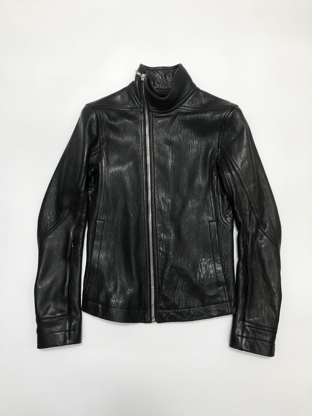 Rick Owens Rick Owens fw17 mollino biker jacket in black 46 | Grailed