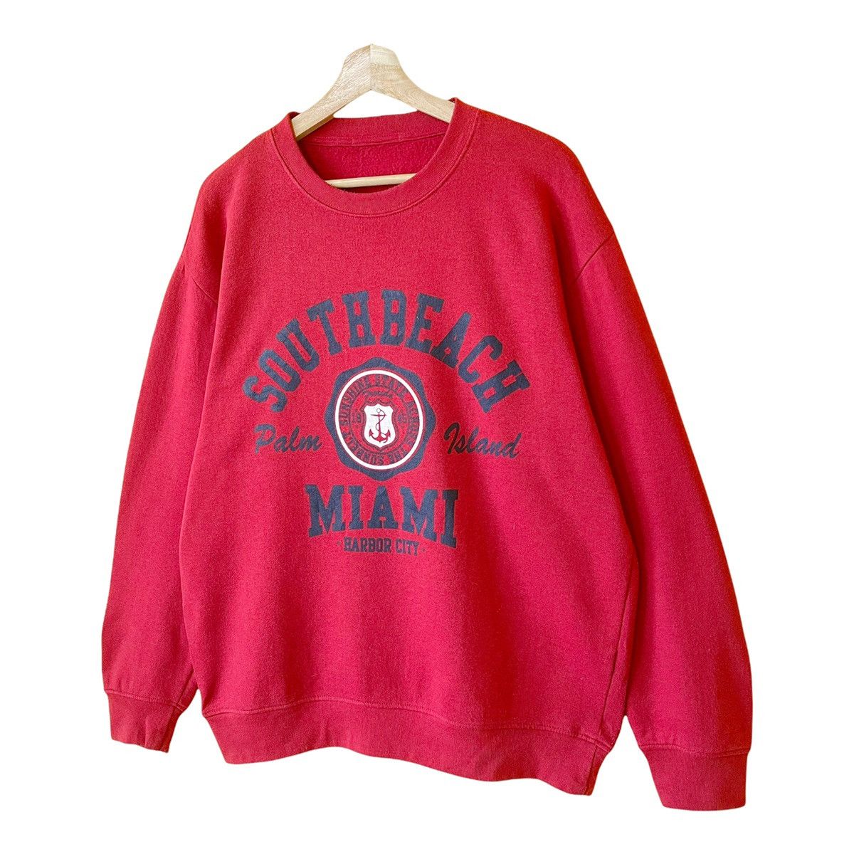 Japanese Brand South Beach Miami Harbor City Crewneck Sweatshirt Size L Size US L / EU 52-54 / 3 - 3 Thumbnail