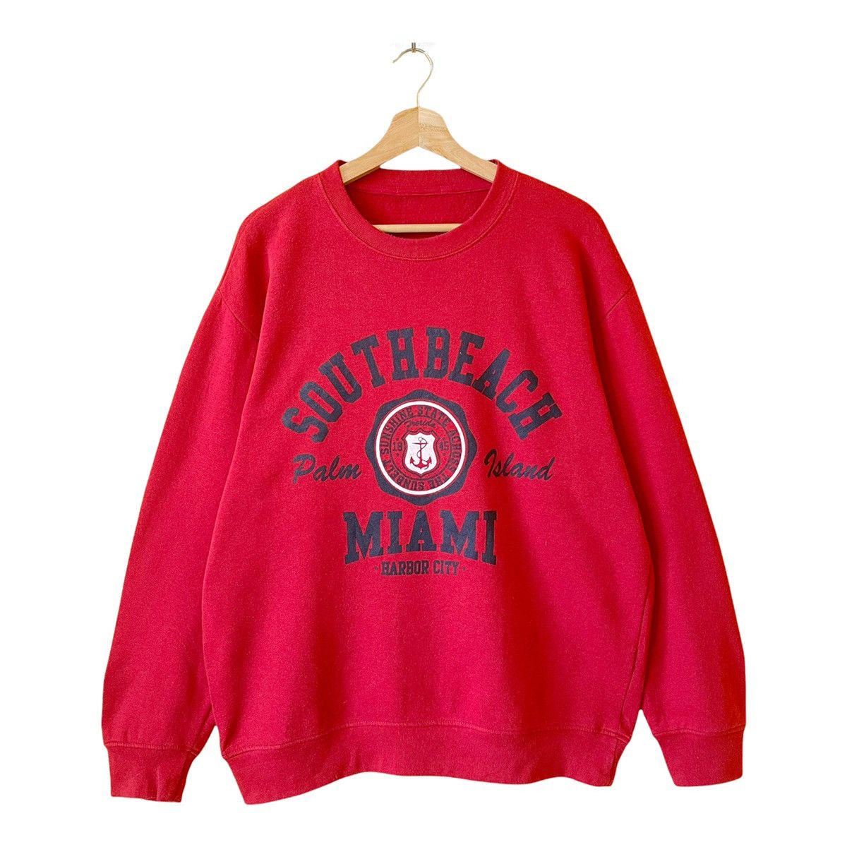 Japanese Brand South Beach Miami Harbor City Crewneck Sweatshirt Size L Size US L / EU 52-54 / 3 - 1 Thumbnail