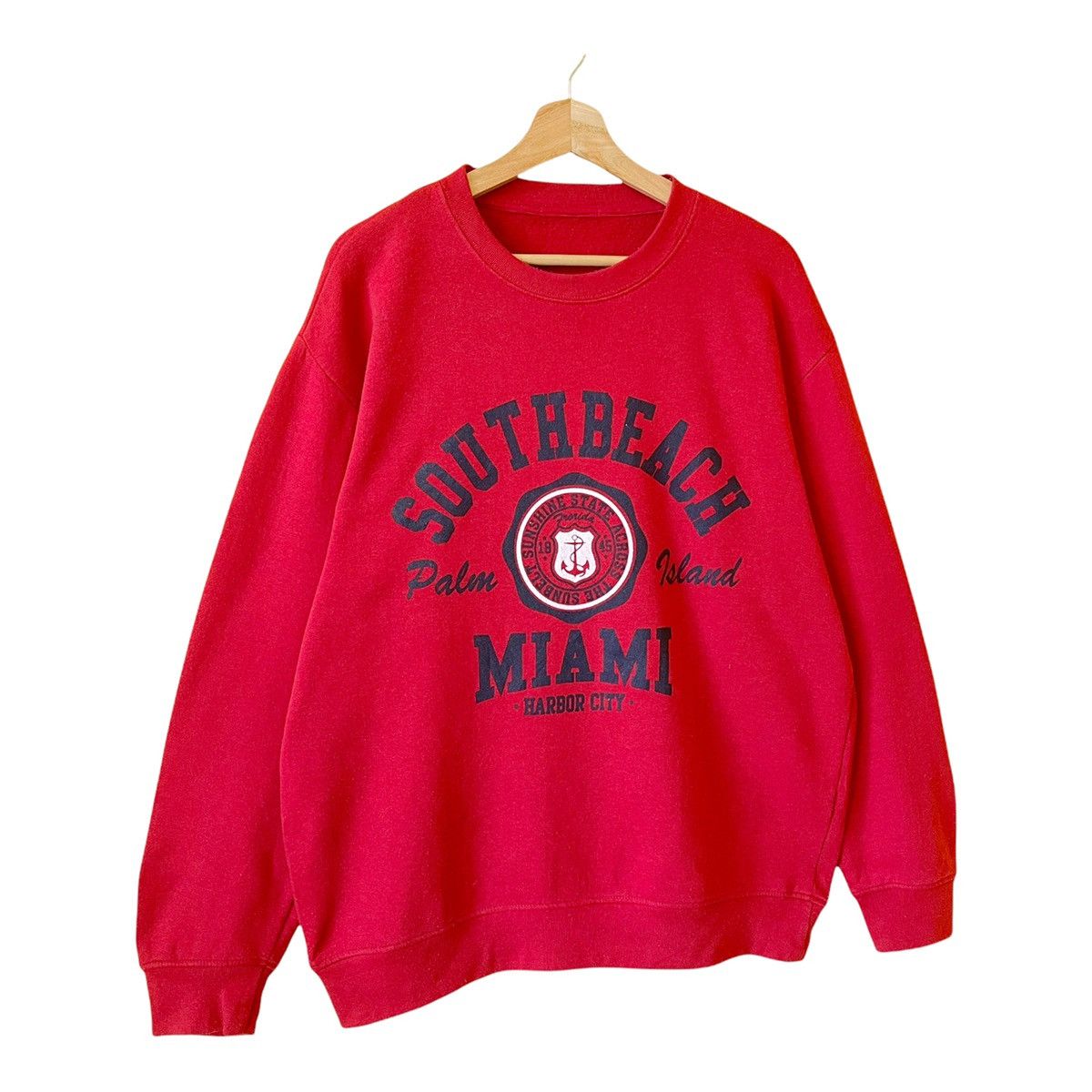 Japanese Brand South Beach Miami Harbor City Crewneck Sweatshirt Size L Size US L / EU 52-54 / 3 - 2 Thumbnail