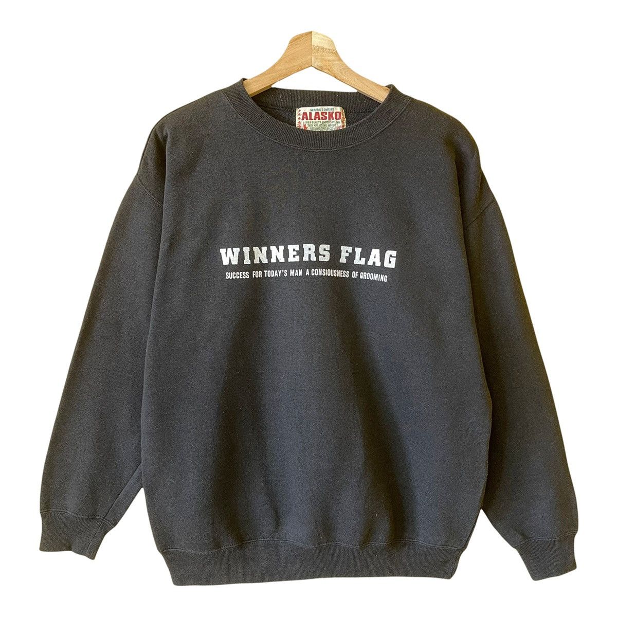 Vintage Vintage Winners Flag Spellout Crewneck Sweatshirt Size M Size US M / EU 48-50 / 2 - 1 Thumbnail