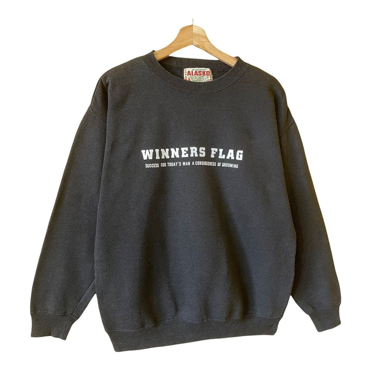 Vintage Vintage Winners Flag Spellout Crewneck Sweatshirt Size M Size US M / EU 48-50 / 2 - 2 Thumbnail