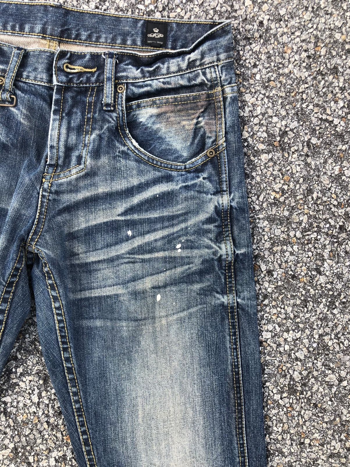 If Six Was Nine Japanese Semantic Design Punk Style Distressed Denim Jeans Size US 30 / EU 46 - 5 Thumbnail