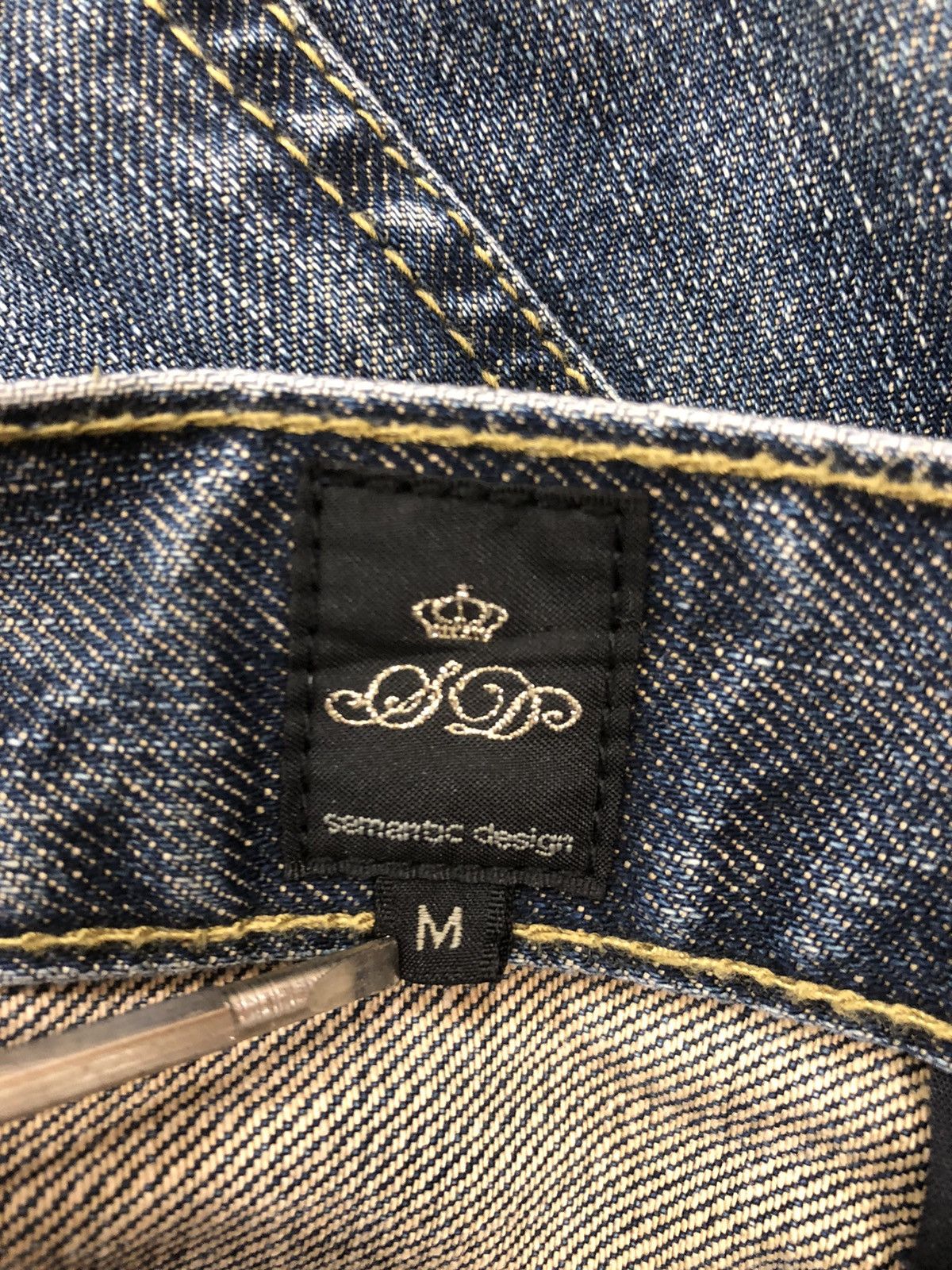 If Six Was Nine Japanese Semantic Design Punk Style Distressed Denim Jeans Size US 30 / EU 46 - 18 Thumbnail