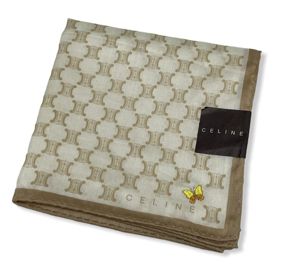 Celine CELINE Iconic Monogram Butterfly Embroidery Neckerchief Size ONE SIZE - 3 Thumbnail