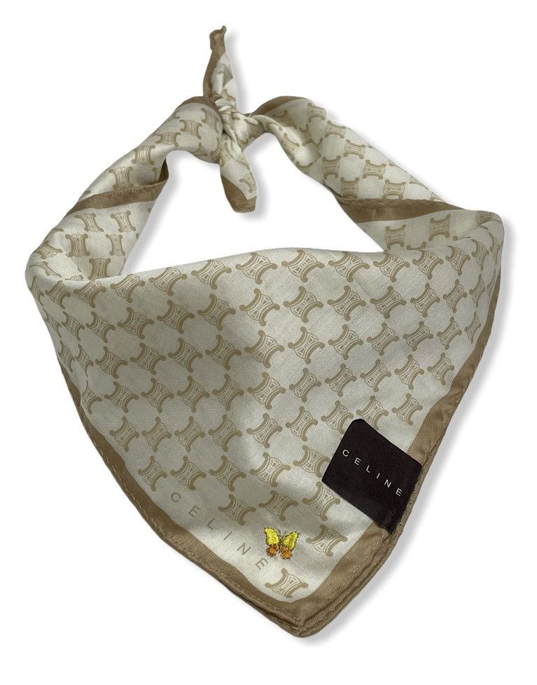 Celine CELINE Iconic Monogram Butterfly Embroidery Neckerchief Size ONE SIZE - 4 Thumbnail