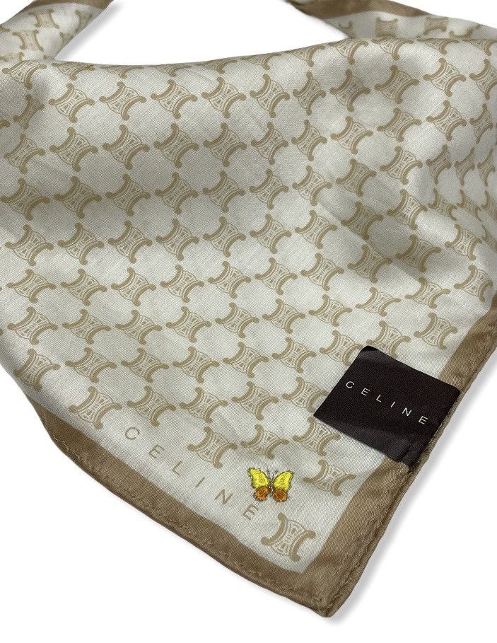 Celine CELINE Iconic Monogram Butterfly Embroidery Neckerchief Size ONE SIZE - 5 Thumbnail