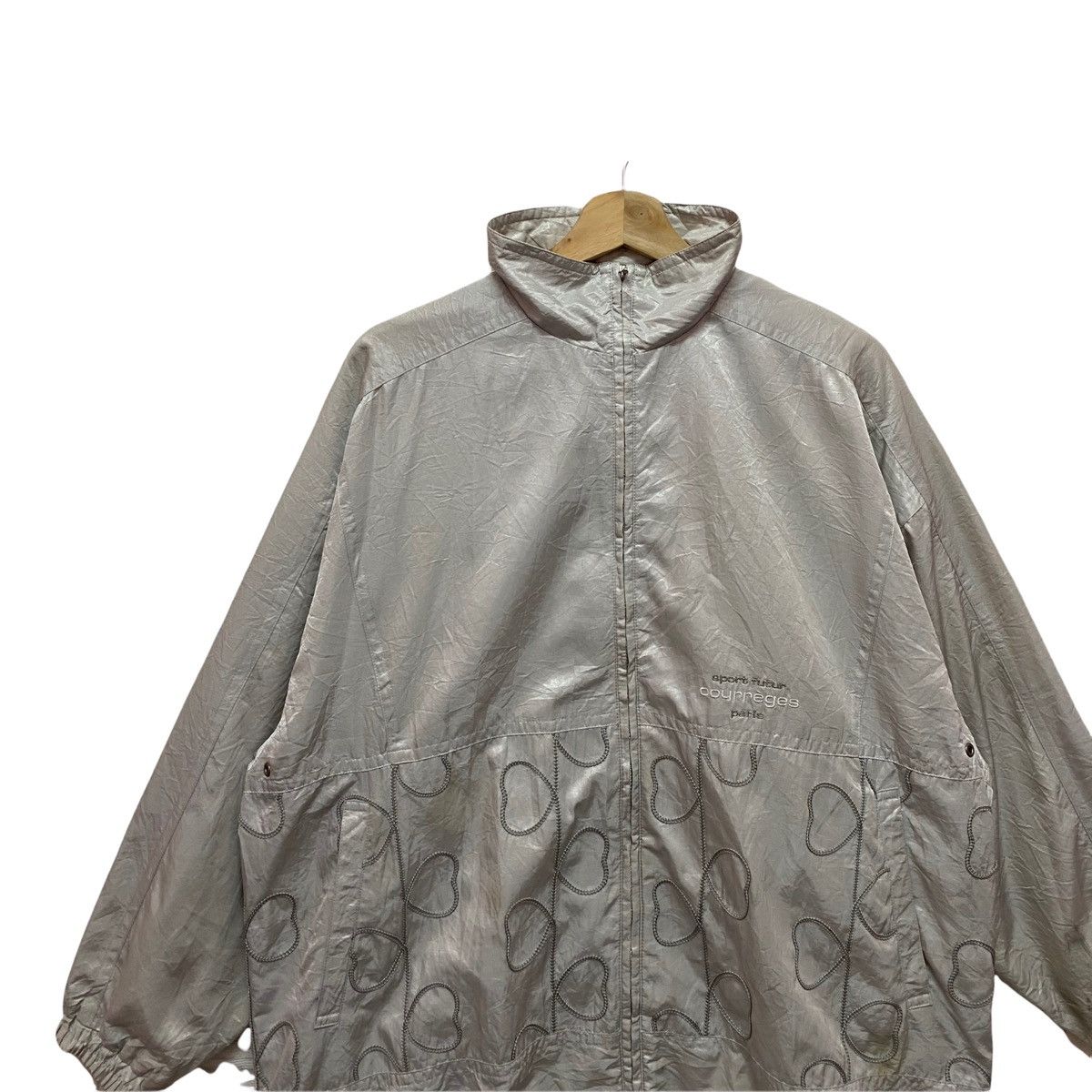 Courreges × Designer ARCHIVE COURREGES HOMME PARIS SPORT FUTURE SILVER JACKET Size US L / EU 52-54 / 3 - 3 Thumbnail