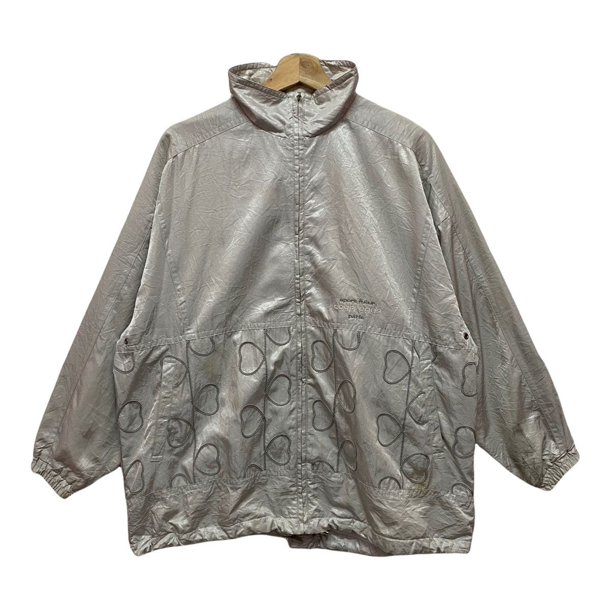 Courreges × Designer ARCHIVE COURREGES HOMME PARIS SPORT FUTURE SILVER JACKET Size US L / EU 52-54 / 3 - 2 Thumbnail