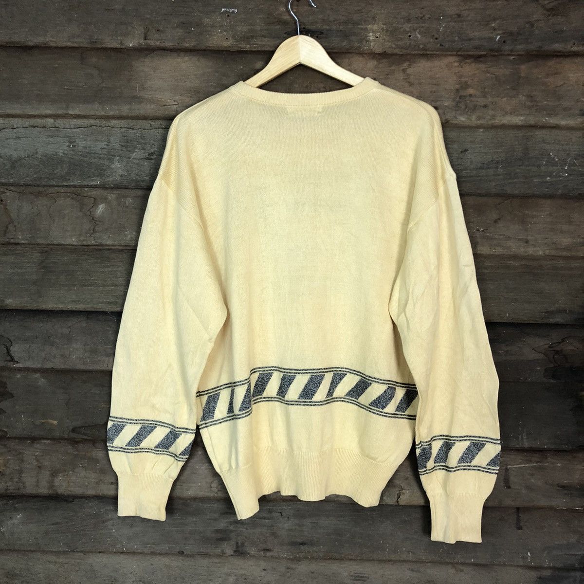 Homespun Knitwear × Japanese Brand × Vintage DLL Black & White Brown Knitwear sweatshirt japan #c686 Size US M / EU 48-50 / 2 - 11 Thumbnail