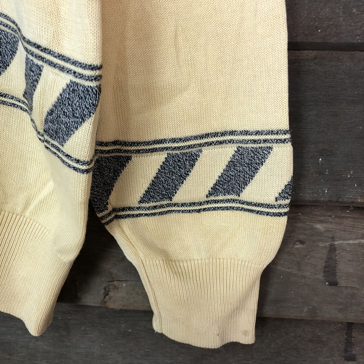 Homespun Knitwear × Japanese Brand × Vintage DLL Black & White Brown Knitwear sweatshirt japan #c686 Size US M / EU 48-50 / 2 - 4 Thumbnail