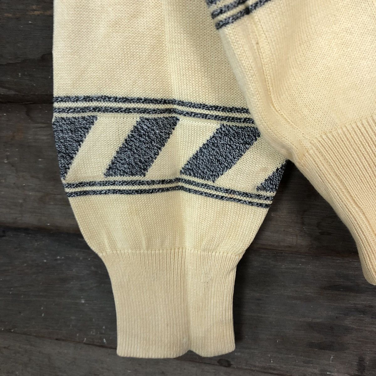 Homespun Knitwear × Japanese Brand × Vintage DLL Black & White Brown Knitwear sweatshirt japan #c686 Size US M / EU 48-50 / 2 - 6 Thumbnail
