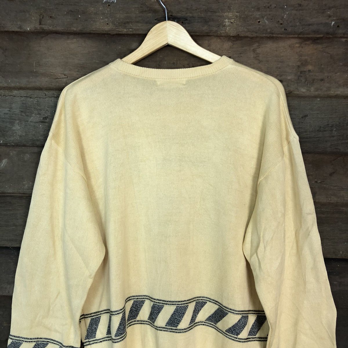 Homespun Knitwear × Japanese Brand × Vintage DLL Black & White Brown Knitwear sweatshirt japan #c686 Size US M / EU 48-50 / 2 - 12 Thumbnail