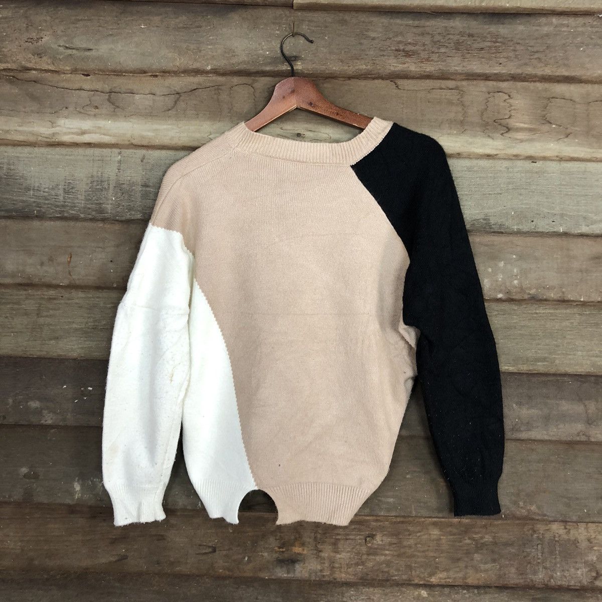 Japanese Brand DL Japan Multicolor art sweatshirt patchwork Knitwear #c677 Size US S / EU 44-46 / 1 - 8 Thumbnail