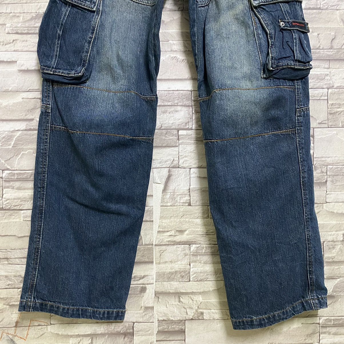 Japanese Brand PIKO Denim Cargo Pants Size US 30 / EU 46 - 9 Thumbnail