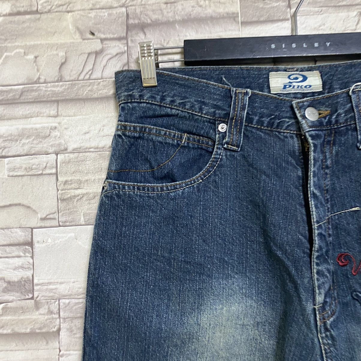 Japanese Brand PIKO Denim Cargo Pants Size US 30 / EU 46 - 5 Thumbnail