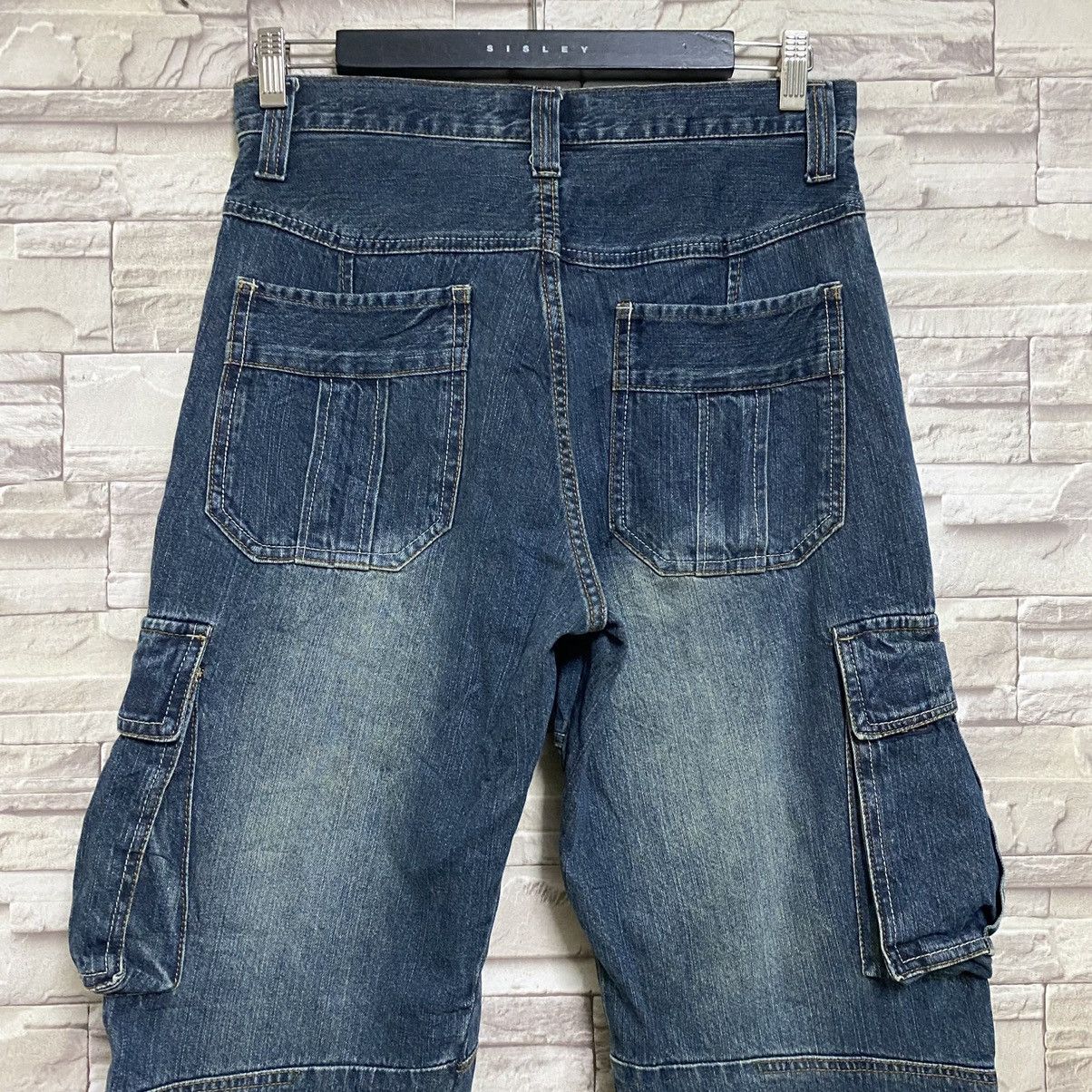 Japanese Brand PIKO Denim Cargo Pants Size US 30 / EU 46 - 12 Thumbnail