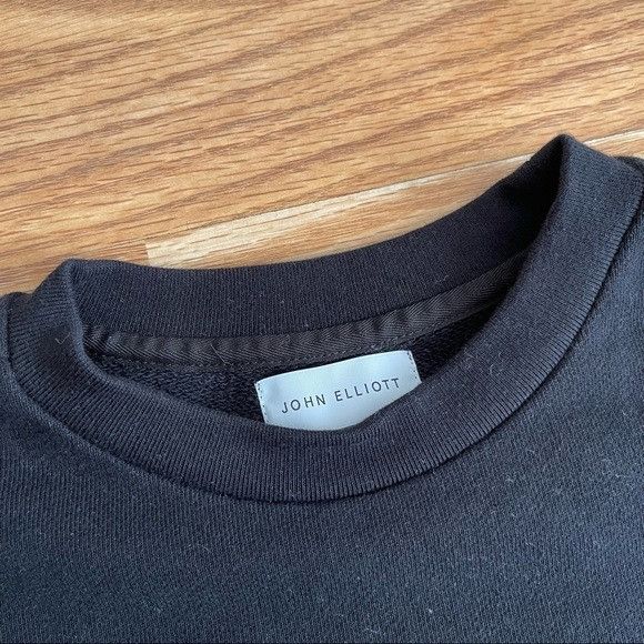 John Elliott NEW JOHN ELLIOTT OVERSIZED BLACK PULLOVER SWEATSHIRT 1 / S Size US S / EU 44-46 / 1 - 3 Thumbnail