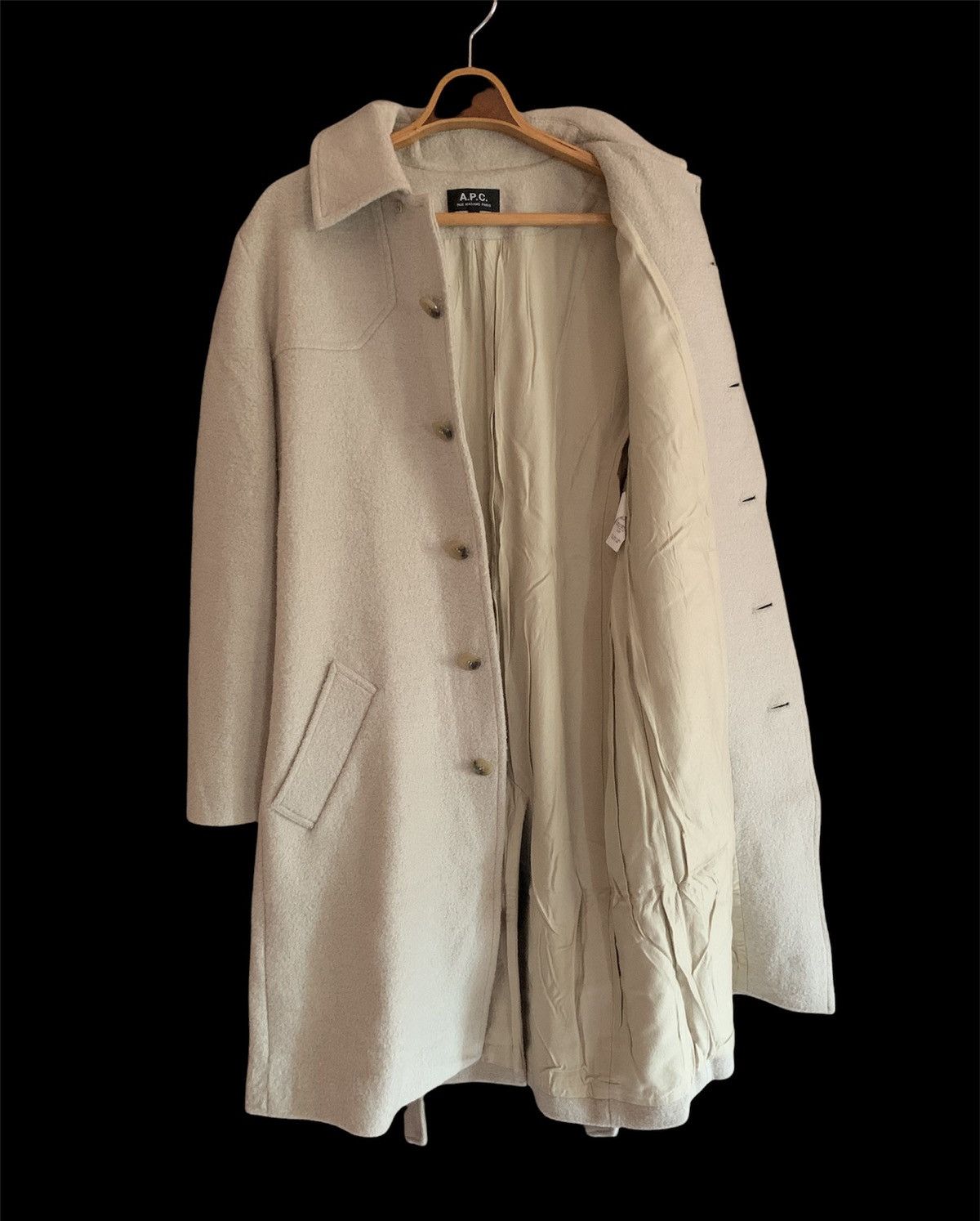 A.P.C. × Designer APC Fleece Long Sleeved Belted Jacket 100% lining rayon Size US S / EU 44-46 / 1 - 8 Thumbnail