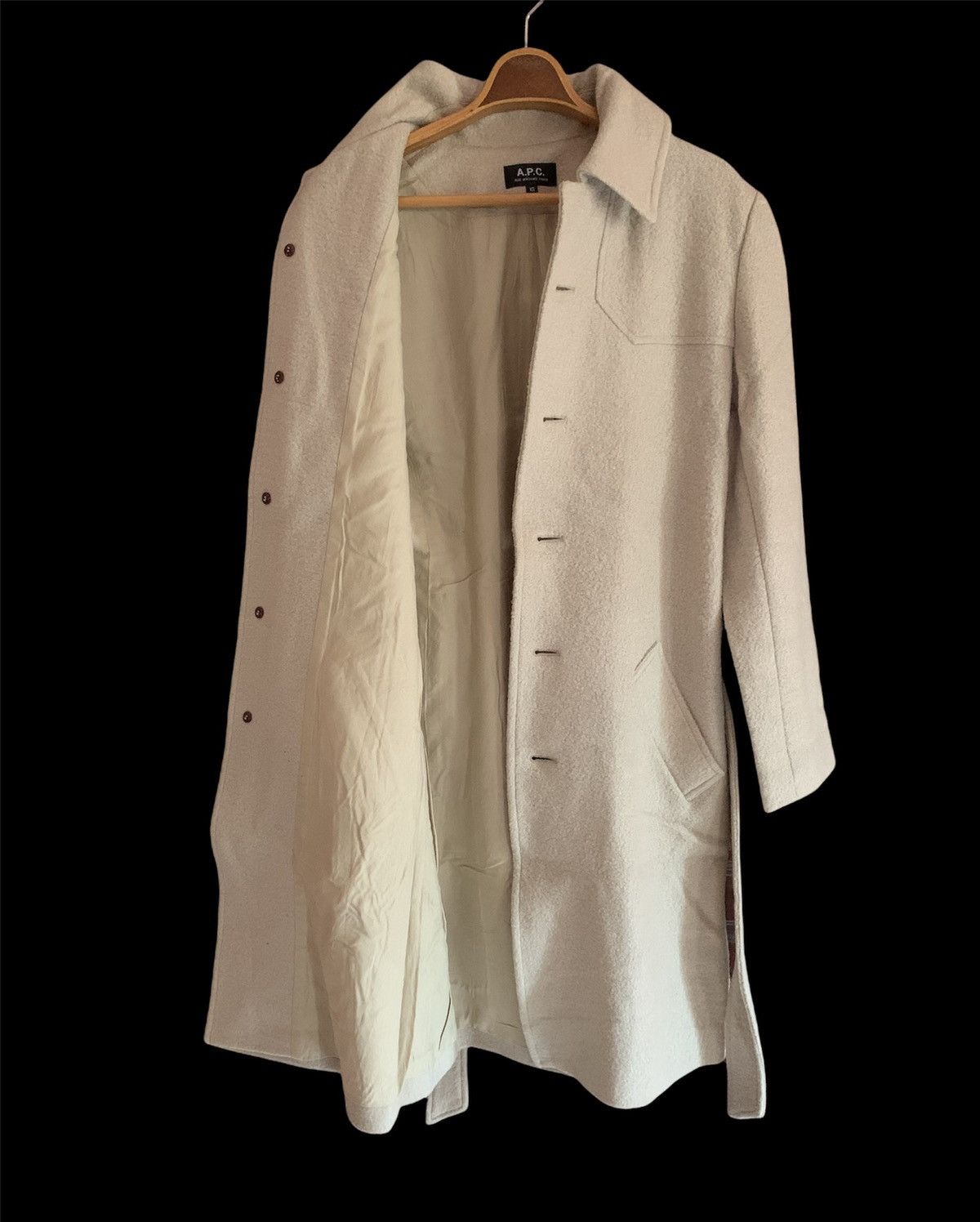 A.P.C. × Designer APC Fleece Long Sleeved Belted Jacket 100% lining rayon Size US S / EU 44-46 / 1 - 7 Thumbnail