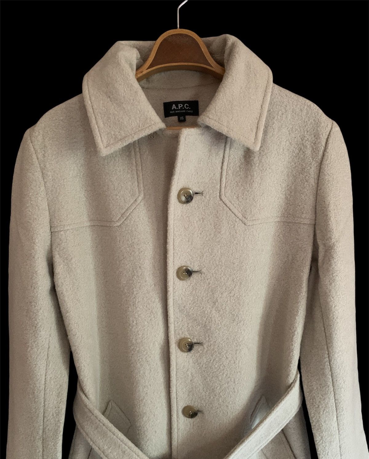 A.P.C. × Designer APC Fleece Long Sleeved Belted Jacket 100% lining rayon Size US S / EU 44-46 / 1 - 6 Thumbnail