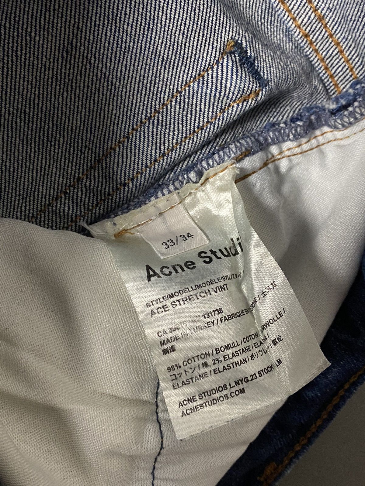 Acne Studios Acne Studios vintage navy jeans denim pants Size US 33 - 3 Thumbnail