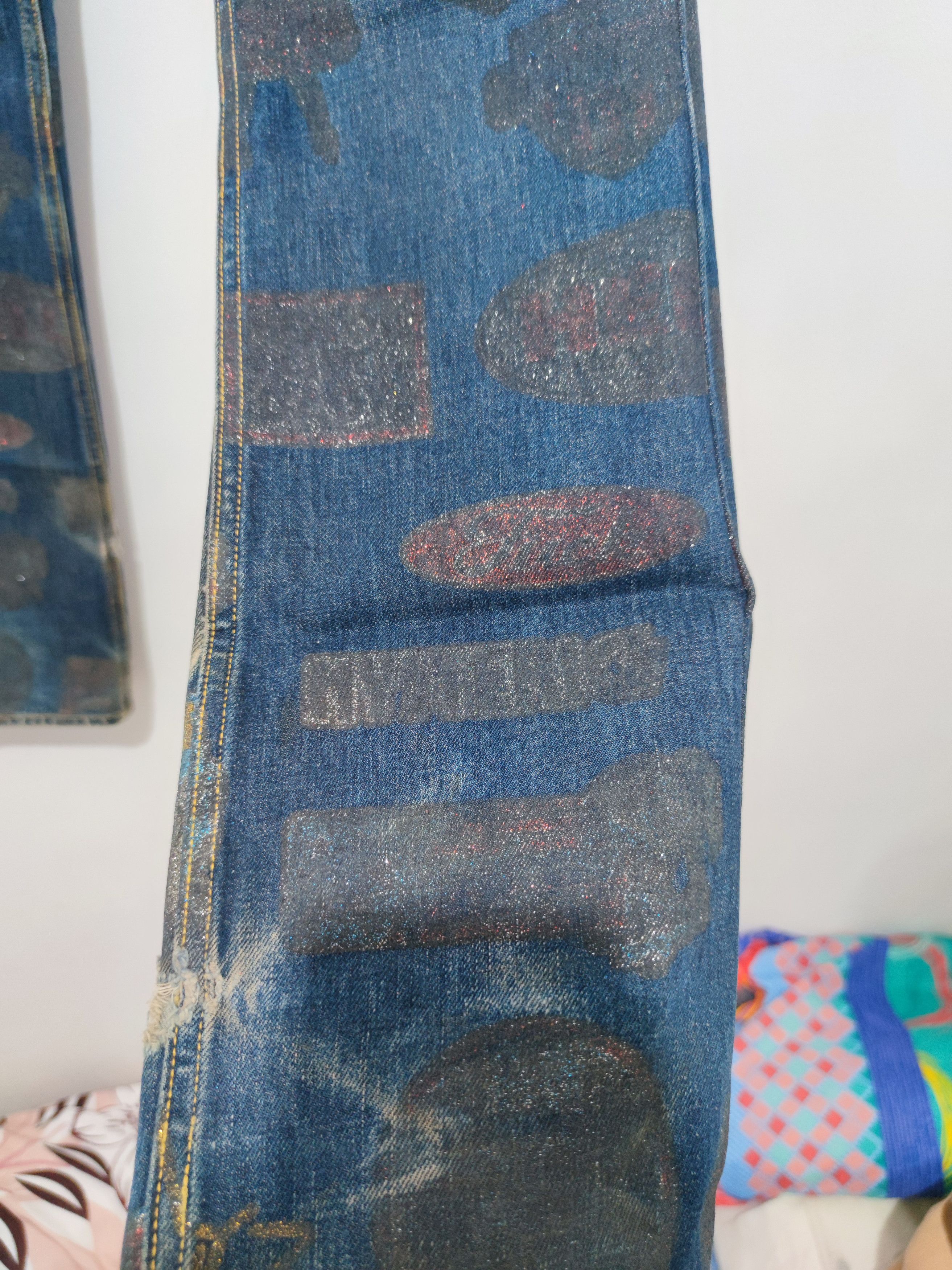 Hysteric Glamour Vintage Hysteric Glamour Glitter Printed Jeans Size US 29 - 6 Thumbnail