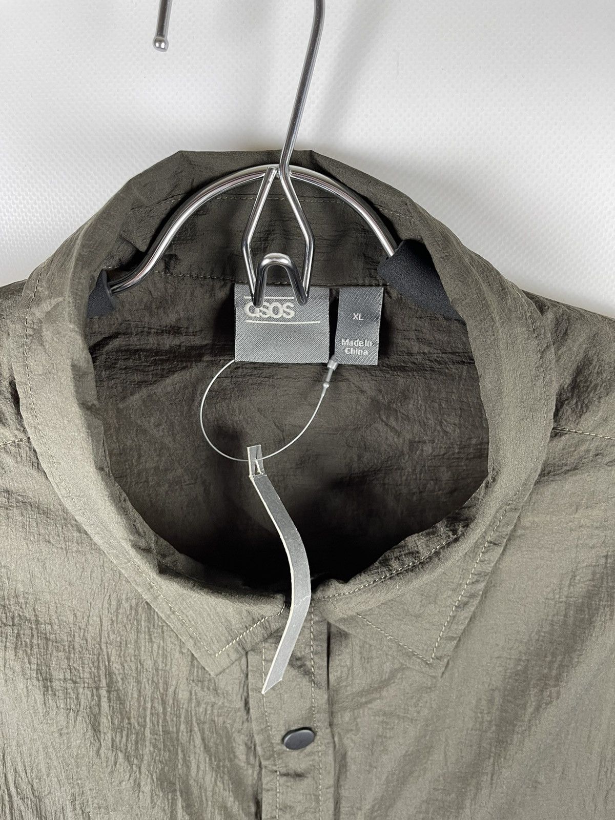 Asos ASOS khaki 2 pocket shimmer light shirt military utility Size US XL / EU 56 / 4 - 7 Thumbnail