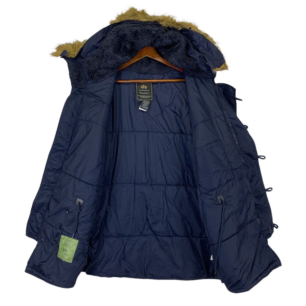 Alpha Industries Vintage Alpha Industries Hoodie Navy Blue Bomber Jacket Size US XL / EU 56 / 4 - 6 Thumbnail