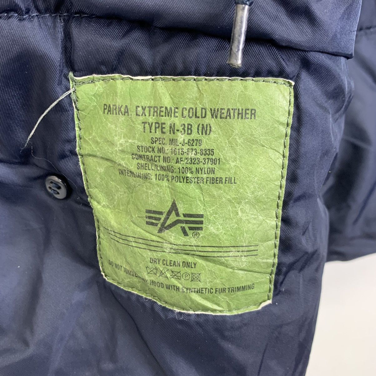 Alpha Industries Vintage Alpha Industries Hoodie Navy Blue Bomber Jacket Size US XL / EU 56 / 4 - 10 Thumbnail