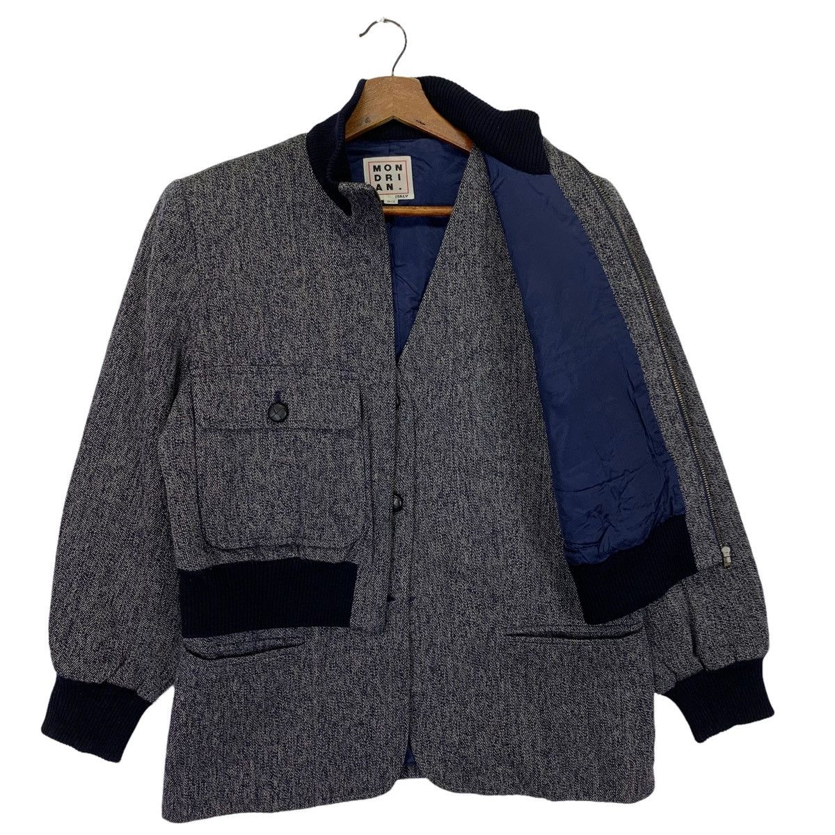 Japanese Brand Vintage Mondrian. Italy Tweed Jacket Size US M / EU 48-50 / 2 - 5 Thumbnail