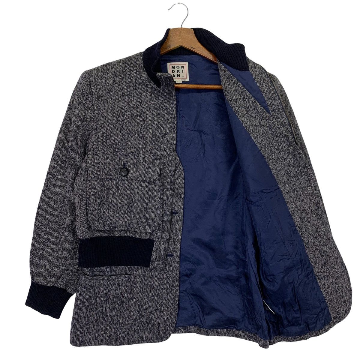 Japanese Brand Vintage Mondrian. Italy Tweed Jacket Size US M / EU 48-50 / 2 - 7 Thumbnail