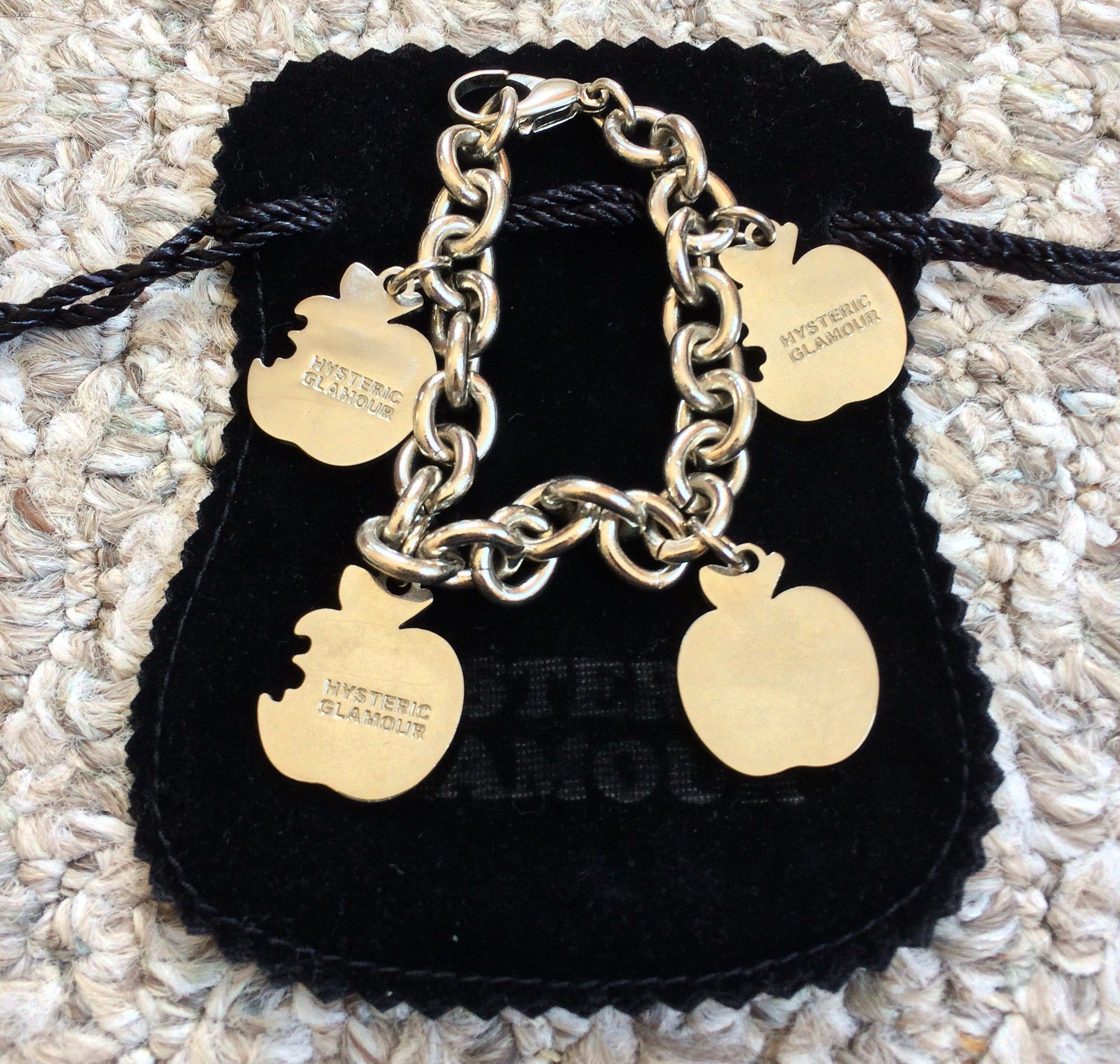 Hysteric Glamour Skull Apple Charm Bracelet. | neverlandsupply