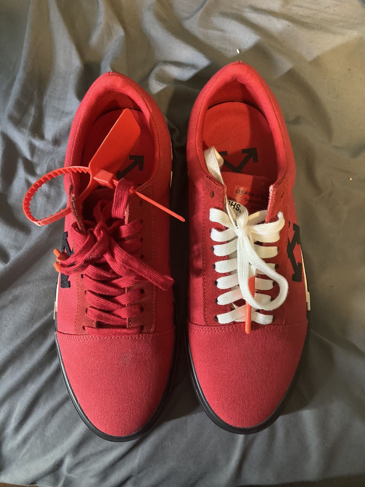 Off white vulc low top red best sale